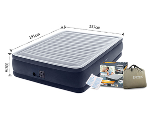 INTEX 67768 Original Inflatable Air Bed Mattress for Home Camping Travel/Luxury Twin Size Air Mattress