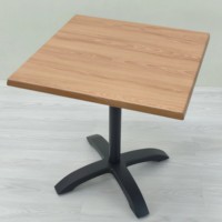 Table à manger compacte en bois moderne pour restaurant en plein air, imperméable, pour cour, table à café carrée