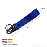 Porte-clés de moto couleur unie avec boucle bec d'aigle, pendentif de sac à dos, cordon porte-clés sans logo