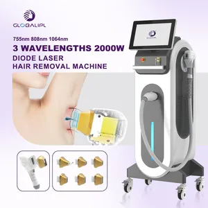 Hine Diode Laser Beauty Equipment 2024 New Technologies Beijing GLOBALIPL Safe And Painless 808 Diode Laser Hair Removal Machine