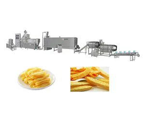 Machine automatique de soufflage de chips de maïs de riz inoxydable machine d'extrudeuse de snack de bouffée de maïs de riz de blé