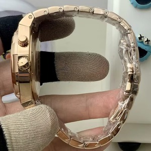 Montre Homme de Luxe Style Designer Or Rose avec Bracelet Intégré, Étanche 50M, Double Fuseau Horaire, Réserve de Marche, Meilleure Vente 2026 - Product Image 4