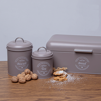 Ensemble de boîtes de rangement hermétiques pour cuisine : pots à thé, café, sucre, boîte à pain, boîtes de conservation