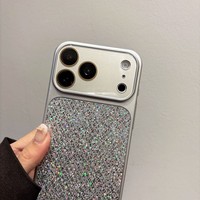 Coque de téléphone portable de luxe élégante et féminine à motif losanges scintillants pour iPhone 13 14 15 16 17 Pro Max, design pour femme, coque arrière, fabrication usine