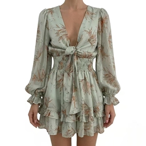 Lightweight Chiffon Floral Print Summer <strong>Dress</strong> for <strong>Brunch</strong> &amp; Outdoor Events - Product Image 1