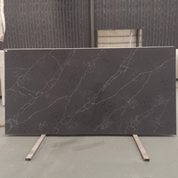 GOLDTOP OEM/ODM pierre de Cuarzo losas, panneaux muraux de roche artificielle, brique fine, placage de Quartz gris, plaque de Quartz pour comptoirs