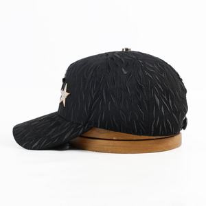 Casquettes Personnalisées Sombrero G5 Barbas 5-Panel Casquettes de Baseball en Daim et Satin avec Broderie de Strass - Product Image 3