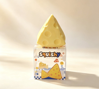 Produit phare transfrontalier : Jouet de pétrissage et de décompression en forme de fromage, Modèle de fromage simulé pour la relaxation, Jouet de doigt décoratif