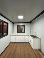 Maison intégrée, maison préfabriquée, maison modulaire, toit plat, conteneur extensible pour projet résidentiel de tourisme culturel