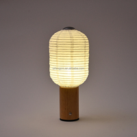 Art créatif, décoration, objets décoratifs, figurines, lanterne à papier de riz japonais, lampe de table à LED avec charge sans fil