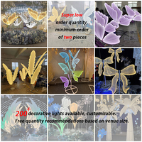 JINDY Accessoires de mariage de haute qualité, ailes de papillon lumineuses, décoration de scène, ornements pour plafond et allée de mariage