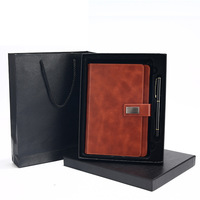 Journal A5 à couverture rigide en cuir PU avec logo personnalisé Cahier de notes feuille d'or avec porte-cartes de visite