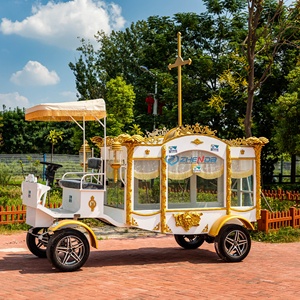 Factory Customized Vintage White Coffin Carriage Horse Wagon Antique Horse Drawn Buggy Electric Funeral Horse Hearse - Product Image 3
