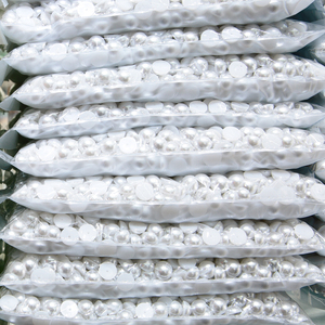 Yantuo toptan 0.5KG bir çanta bej ve beyaz aplike akrilik Gem yarım inciler boncuk dekorasyon için - Product Image 5