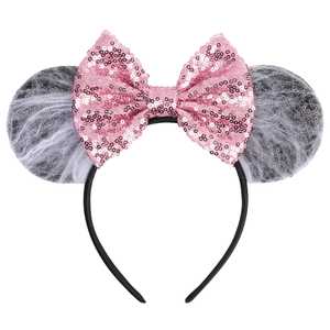 Novedad 2025: Accesorios para el Cabello de Fiesta de Halloween, Diadema con Orejas de Ratón, Lazo de Lentejuelas con Telaraña de Araña de Dibujos Animados para Niños - Product Image 3
