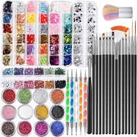 Nail Art Kits ensemble professionnel avec autocollants paillettes colle manucure pédicure outils Offre Spéciale Nail Salon fournitures pour beauté ongles