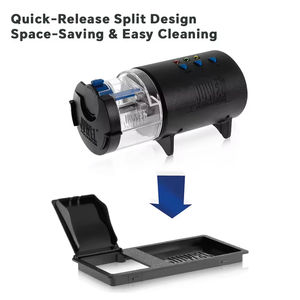 Distributeur automatique de nourriture pour poissons facile à utiliser avec minuterie réglable, en plastique, pour aquarium de salon - Product Image 4