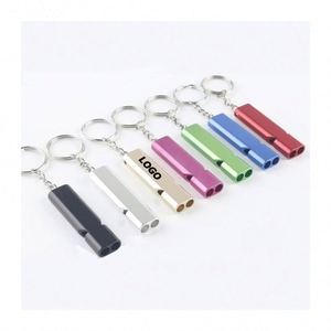 Silbato de Supervivencia de Doble Frecuencia de Aleación de Aluminio Plano de 56 mm - Silbato de Rescate de Emergencia para Exteriores de 2 Tubos - Product Image 1