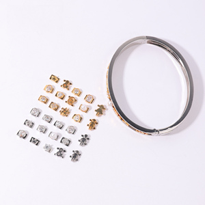 <span class=keywords><strong>Bracelet</strong></span> jonc personnalisable DIY <span class=keywords><strong>avec</strong></span> <span class=keywords><strong>breloques</strong></span> de créateur pour bijoux coulissants - Product Image 2
