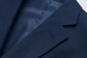 607 100% Len V Cổ Của Người Đàn Ông Kinh Doanh Màu Xanh Nửa Vải Phù Hợp Với 180 Gram Mens Kinh Doanh Áo Khoác Phù Hợp Với Cho Trong Kho - Product Image 4