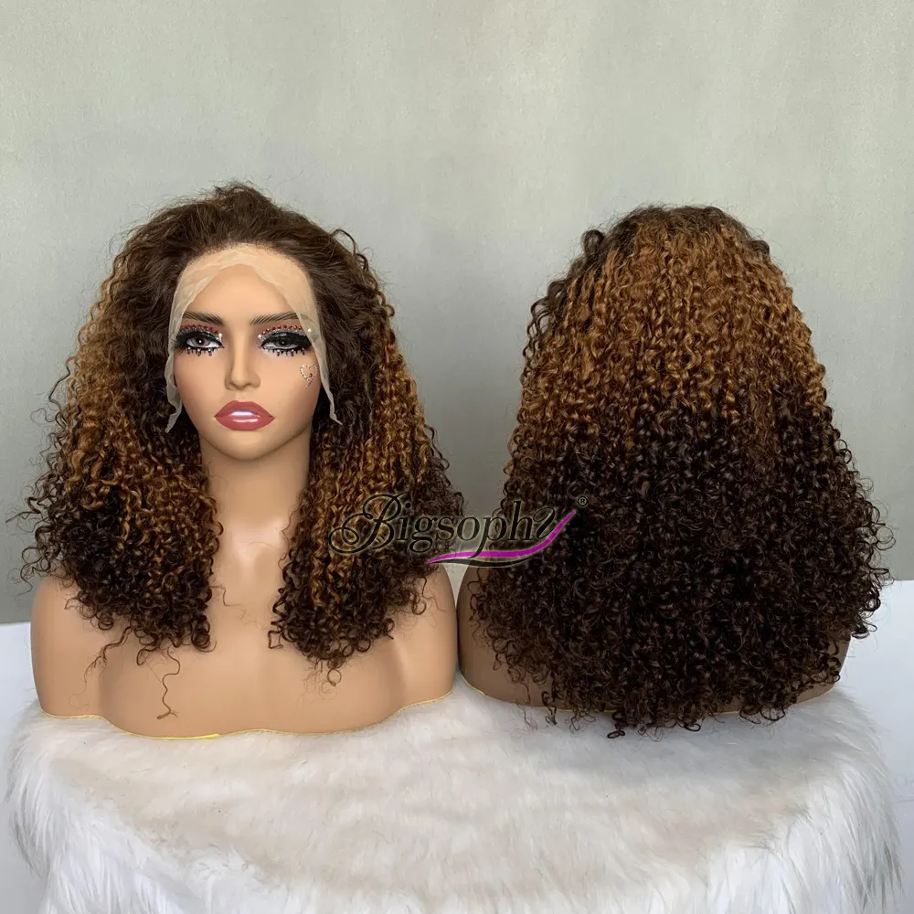 Großhandels preis Double Drawn Pixie Curls Echthaar, Glueless Cabelo Pixie Curls,100 Raw Hair Pixie Curls mit Lace Frontal