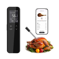 Thermomètre de cuisine numérique rechargeable sans fil avec écran LCD et sonde en acier inoxydable pour barbecue