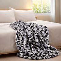 Plaid en chenille doux, écologique, motifs unis et rayés, utilisable toute l'année, style européen, décoration intérieure, cadeau