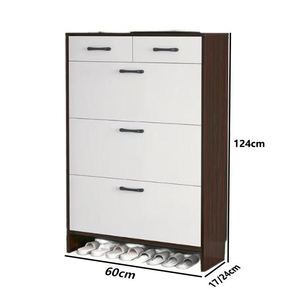 Wholesale Artificial Board Ultra Thin Shoe Storage Cabinet Modern Entrance Hall Furniture Shoe Rack with Doors - Product Image 5