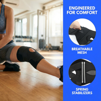 Genouillère ajustable avec stabilisateurs latéraux et coussinets en gel rotuliens, soutien du genou pour déchirure du ménisque, arthrite, course à pied, entraînement, sports
