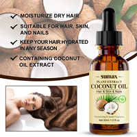 SUMAX 30ml noix de coco 3 en 1 soin des cheveux huile essentielle peau cheveux escargot multi-fonction huile de noix de coco