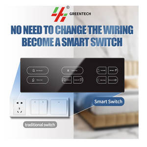 ホテルルームスマート照明制御システムステンレス钢タッチスイッチ防水アクリルタッチパネルEU英国米国制RS485 - Product Image 2