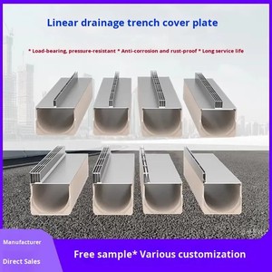 Canaletas de drenaje lineales de resina resistentes a la corrosión, de alta calidad y bajo costo, adecuadas para el drenaje de balcones y jardines. - Product Image 3