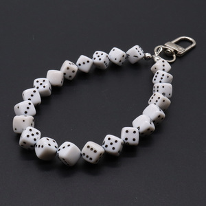Sicherheit <span class=keywords><strong>Billard</strong></span> 8 Kugel Perlen Schlüssel bund Anti-Verlust Silikon Perle Wrist let Schlüssel ring Perlen Charm Harz Würfel Schlüssel anhänger Telefon Charms - Product Image 6
