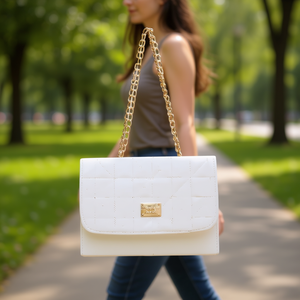 Sac à bandoulière blanc en plastique pour femme Fana Melina, matériau moulé durable, compatible vegan, usage adulte - Product Image 2