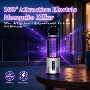 Nouvelle Lampe Anti-Moustiques Électrique 2026 Intérieur & Extérieur 1200mAh USB/Solaire à Haute Tension Électrique - Product Image 2
