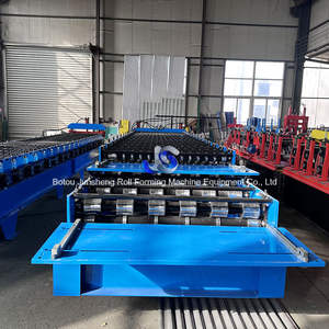 Metallblech Farbstahl Baumaterial Wellblech Doppelschicht-Rollformmaschine mit Hydraulik - Product Image 4