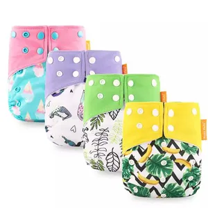 HappyFlute Pocket Diaper Baby Reusable Eco-Friendly Cloth Diapers Cotton For Boys And Girls Fit 3-15kg Baby