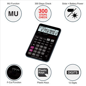 Calculadora Electrónica de 12 Dígitos para Contabilidad Empresarial, Funciona con Batería, Pantalla LCD, Material Plástico, Artículos de Oficina - Product Image 5