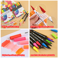 Stylos pinceaux Magicfly, ensemble de 12 stylos pinceaux aquarelle avec pinceau en nylon flexible, pointes pour la peinture à l'aquarelle