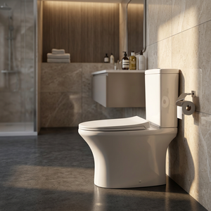 <span class=keywords><strong>WC</strong></span> en céramique deux pièces OEM avec siphon en P, à poser au sol, à chasse directe - Product Image 1