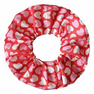 Chouchous Cœur Rouge Légers et Tendance pour la Saint-Valentin, Élastiques Doux Roses pour Cheveux - Product Image 4