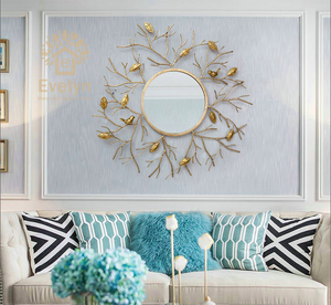 Metal Flower Wall Art <strong>Mirror</strong> Decoracion Para Pared Intrieur <strong>Maison</strong> Large Hanging <strong>Mirror</strong> - Product Image 3
