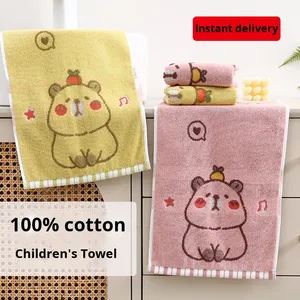 Wholesale Customized Kids Children 100% Pure Cotton Thickened Jacquard <strong>Small</strong> <strong>Hand</strong> <strong>Towel</strong> Household FaceTowel Cute Cartoon Design - Product Image 4
