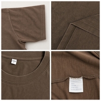 T-shirt unisexe en coton peigné 100% 210 GSM, coupe décontractée, effet vintage, idéal pour la mode urbaine et les collections de marques