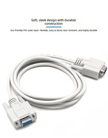 Cable de puerto serie DB9 macho a hembra de 1.5m (D-SUB9) para RS232 con conductor de acero revestido de cobre para computadoras personales
