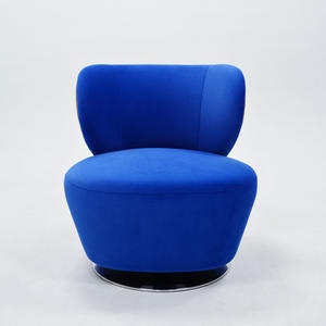 Fauteuil pivotant en velours, style nordique moderne, luxe léger, pour salon de villa, mobilier de maison - Product Image 2