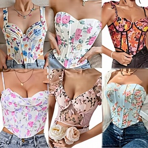 Crop top sexy respirant style Y2K pour femme, débardeur décontracté sans bretelles, body pour fille, vente en gros - Product Image 2