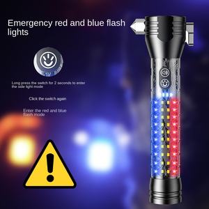 Lampe torche YesFire, lumière puissante, rechargeable, <span class=keywords><strong>camping</strong></span> en plein air, voiture, multifonction, marteau tactique de sauvetage, <span class=keywords><strong>coupe</strong></span>-corde, portable - Product Image 2