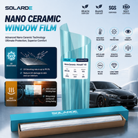 Film teinté pour vitres de voiture SolarDe Nano Ceramic PET, anti-rayures, avec blocage UV et thermique à 93-99 %, garantie 10 ans pour les pare-brise