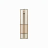 Flacon pompe sans air de luxe 10ml 15ml 20ml 30ml, doré ou argenté électroplaqué, pour lotion cosmétique et sérum de soin